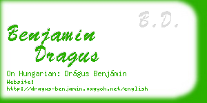 benjamin dragus business card